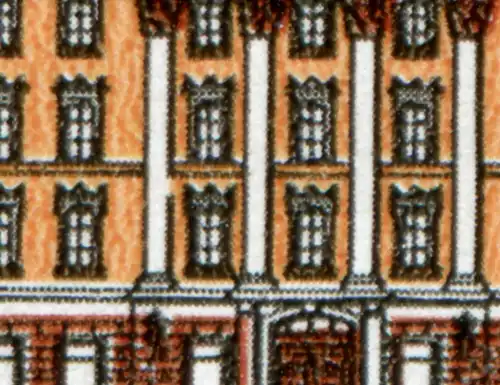 2453 Messe Leipzig 25 Pf: colonne gauche dans le portail cassé à droite, champ 45, **