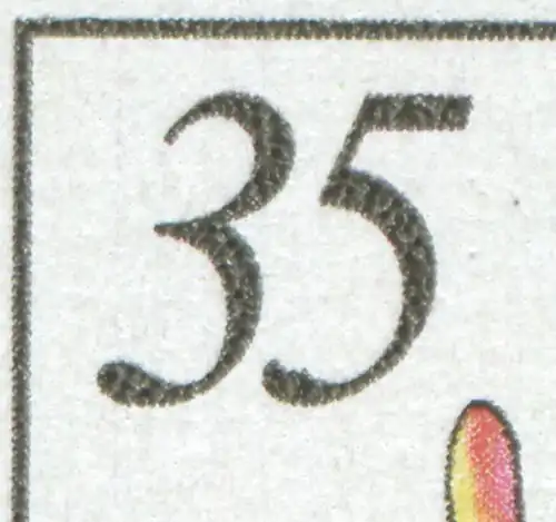 2577 Gehölze 35 Pf: Kerbe unten in der 5, Feld 31, ** 