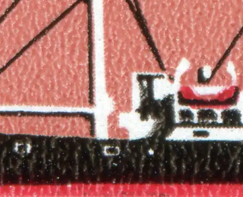 2713I Bateaux de haute mer 25 Pf gauche Mât en dessous à droite, case 17 **