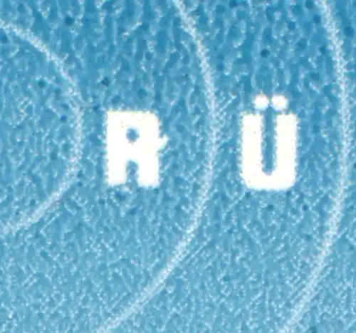 2771 Année de communication mondiale 10 Pf. avec PLF: Éruption sur le R de RÜGEN, champ 8 **