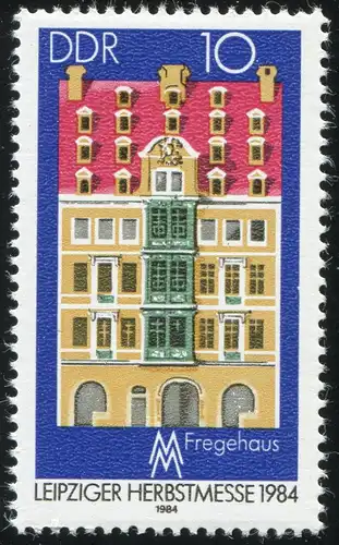 2891 Messe Leipzig 10 Pf: première S abrégée dans Messe, champ 31, **