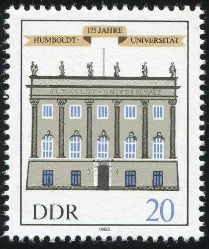 2980 Humboldt-Uni 20 Pf: Punkt im Sims, Feld 22, ** 