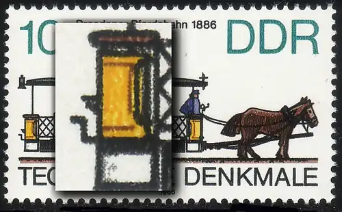 3015 tramways 10 Pf: rupture de porte jaune, case 44, frais de port **