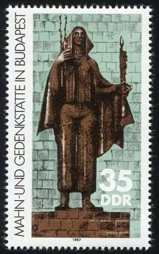 3122 Gedenkstätte Budapest mit PLF: gebrochener Stein, Feld 21 **