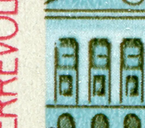 3130 Oktoberrevolution 10 Pf: Fensterbruch, Feld 15, **