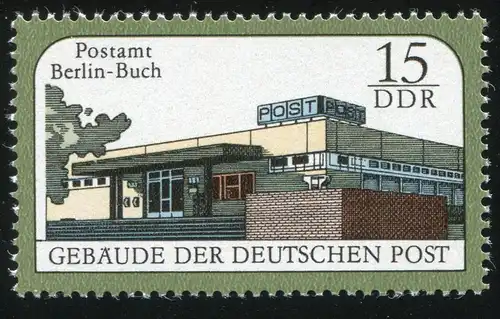 3145II Bureau de poste Berlin-Buch: ligne supérieure du toit cassé, champ 10 **