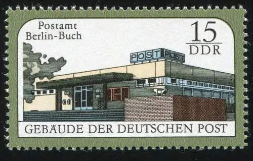 3145II Postamt Berlin-Buch: obere Randlinie des Vordaches gebrochen, Feld 10 **