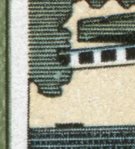 3145 Postamt Berlin-Buch avec défauts de plaque: rupture dans le vert de l'arbre, champ 24 **