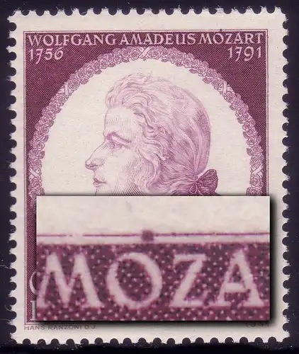 810II Mozart avec PLF II point en haut sur OZ de MOZART, champ 4, **