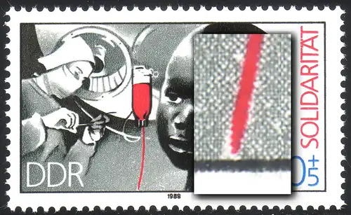 3202 Solidarität mit PLF rotes Schlauchende spitz, Feld 57, postfrisch **