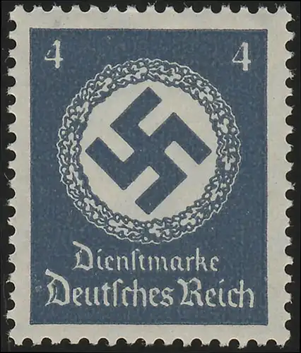 133 Behördendienst 4 Pf., Wz.4, ** - starke Gummiriffelung
