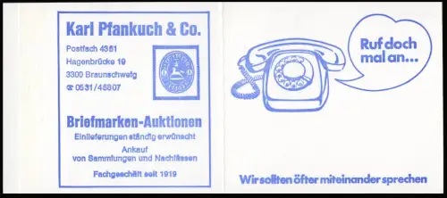 22Ip MH BuS 1980 Buchdruck Variante b - mit Zählbalken ZB, postfrisch **