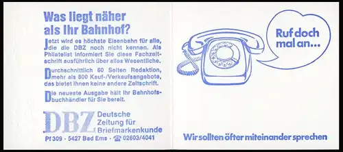 22Iq MH BuS DBZ Buchdruck Variante b - postfrisch