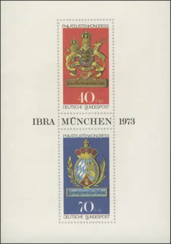 Jahresgabe der Post IBRA & Philatelistenkongress, SSt München 21.5.73