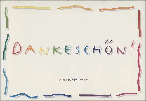 Jahresgabe der Post Dankeschön Kinder-Block Fabelwesen ESSt 1994