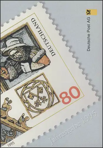 Publication annuelle de la Poste 1. marque d'Allemagne Regensburg, ESSt 6.4.1995