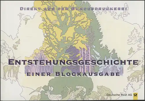 Entstehungsgeschichte Blockausgabe Block 38 SDW 1997 mit Beilage