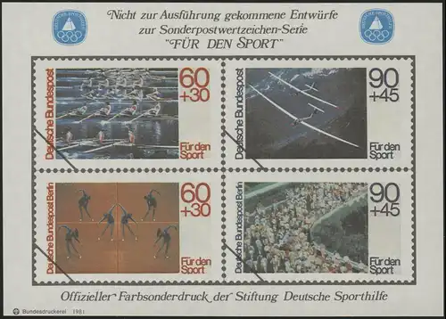 Sporthilfe Sonderdruck Bund und Berlin I 1981 - Sportarten