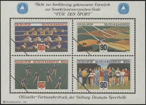 Sporthilfe Sonderdruck Bund und Berlin II 1981