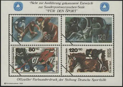 Aide sportive Impression spéciale Berlin I Hockey sur glace et sports équitation 1983
