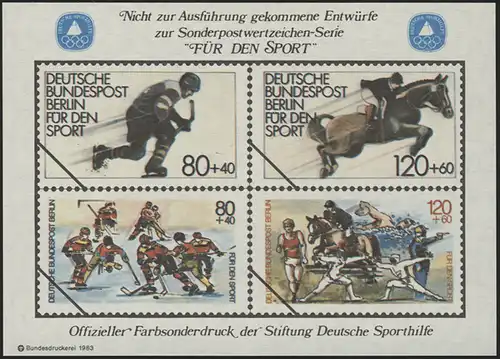 Aide sportive Impression spéciale Berlin II Sports équitation et hockey sur glace 1983