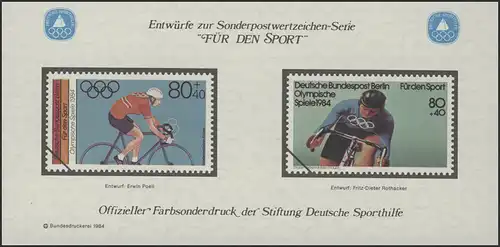 Sporthilfe Sonderdruck aus Berlin-MH Radrennen 1984