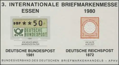 APHV-Sonderdruck Messe Essen 1980, ATM und Brustschild-Marke