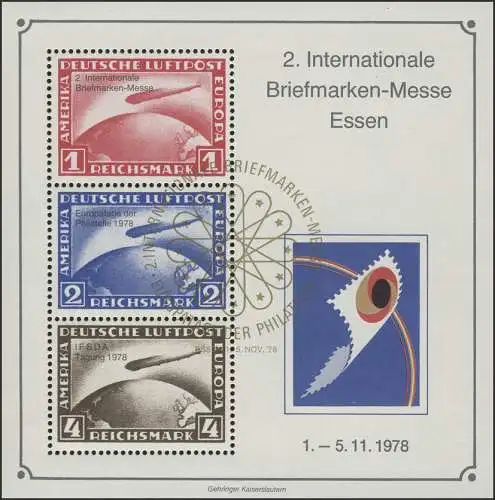 APHV-Sonderdruck Messe Essen 1978, goldener Sonderstempel