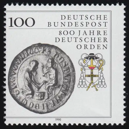 1451 Deutscher Orden - mit Verzähnung durch den linken Markenrahmen, **