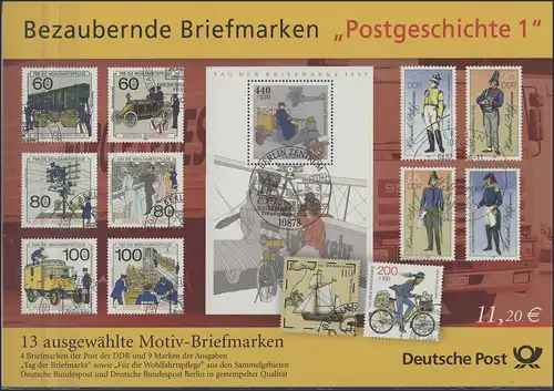Bezaubernde Briefmarken: Postgeschichte 1 mit Ersttagssonderstempel