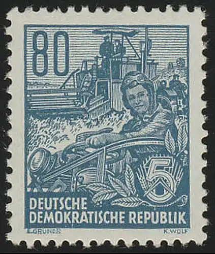 421 x XI Plan quinquennal 80 pf Wz.2 XI **