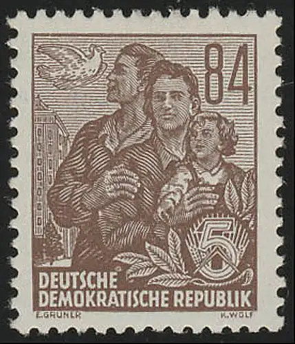 422 x XI Plan quinquennal 84 pf. 2 XI **