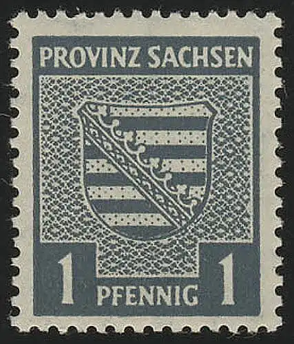 SBZ 73X Provinzwappen 1 Pf, Wz.1X, gezähnt, **