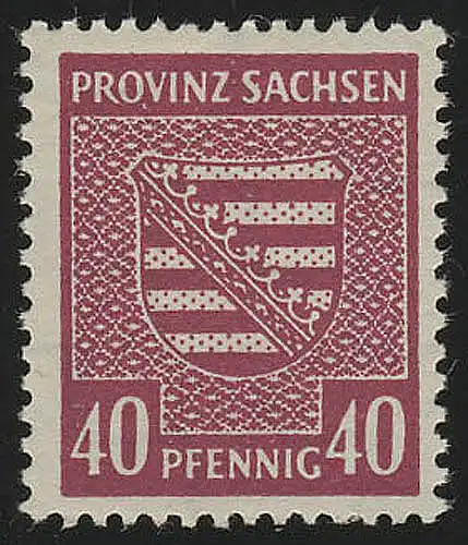 SBZ 84Yc Provinzwappen 40 Pf, Wz.1Y, bräunlichlila, gezähnt **