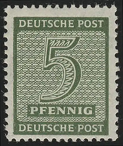 SBZ 128Xw, paragraphe 5 Pf, WZ.1X, vert olive, **