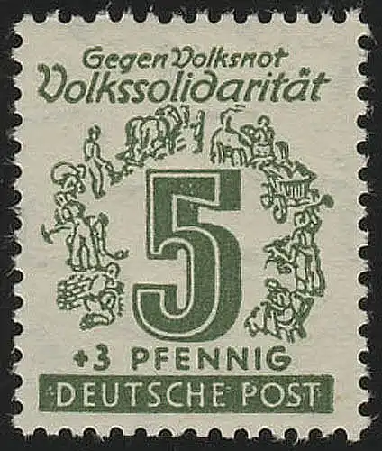 SBZ 140Y Volkssolidarität 5 Pf, olivgrün, **