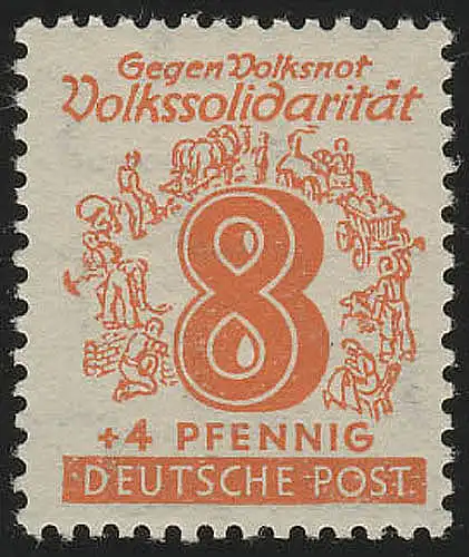 SBZ 142Y Volkssolidarität 8 Pf, orange, **