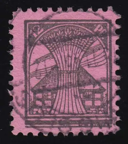 SBZ 16 marque libre 12 Pf noir sur lilarosa, O