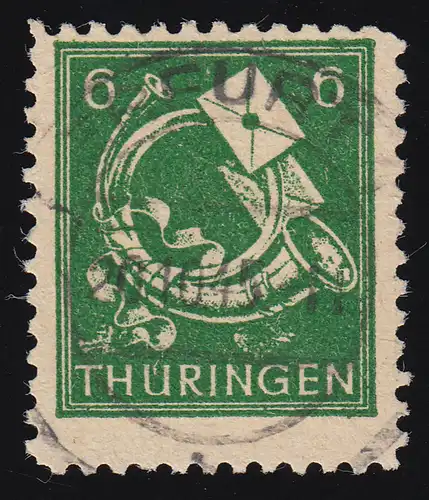 SBZ 95AXat Freimarke 6 Pf, dunkelgrün, O geprüft