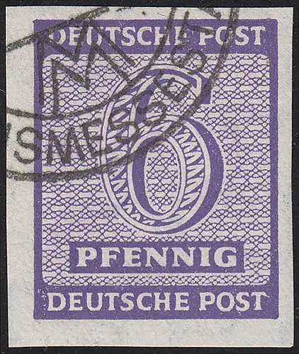 SBZ 117Xa, chiffre 6 Pf, Wz.1X, violet gris, coupé, O