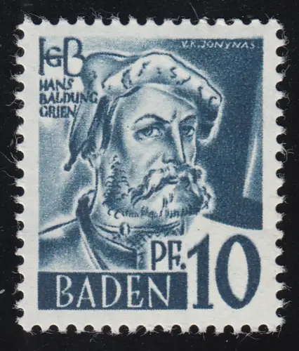 Baden 3yv I Bordung / Grien 10 Pf. **