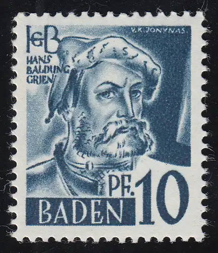 Baden 3yv II Bordung / Grien 10 Pf. **