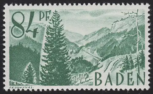 Baden 12yv II Freimarke 84 Pf. **