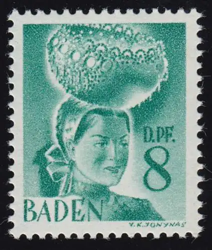 Baden 16y I Freimarke 8 DPf. **