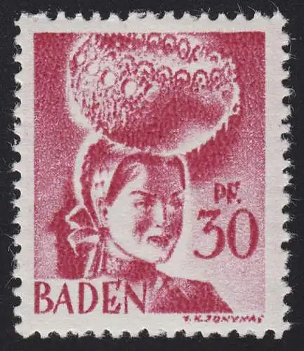 Baden 23y I Freimarke 30 Pf. **