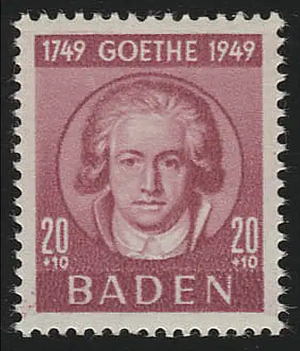 Baden 48 Goethe 20 Pf. **