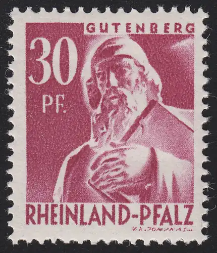 Rheinland-Pfalz 9yv Freimarke 30 Pf. **