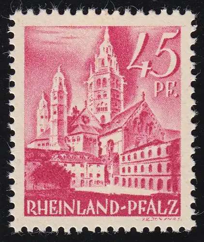 Rheinland-Pfalz 10vv I Freimarke 45 Pf. **