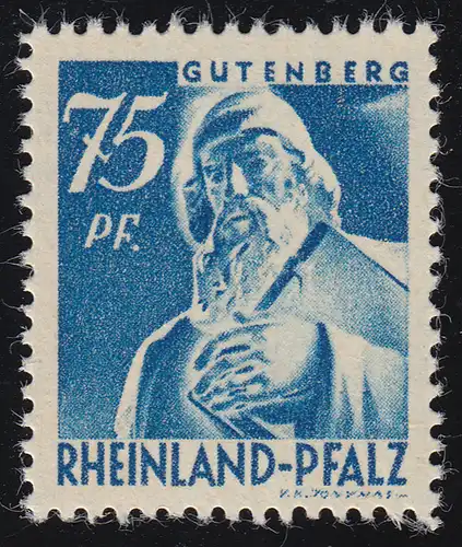 Rheinland-Pfalz 13vv Freimarke 75 Pf. **