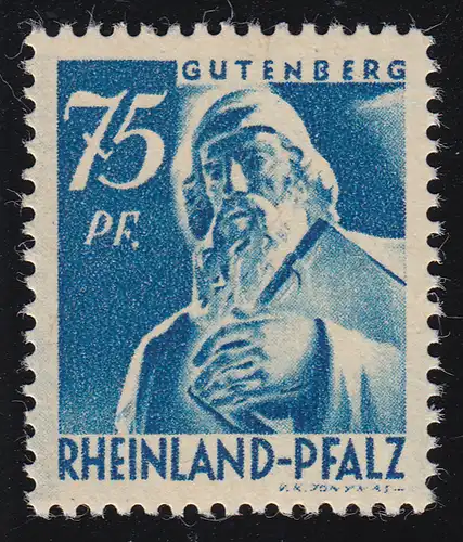 Rheinland-Pfalz 13vw Freimarke 75 Pf. **